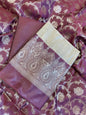 Beige Art Silk Floral Zari Booti Contrast Banarasi Suit with Maroon Dupatta 625AJ_TPT47