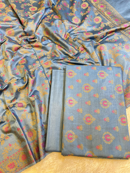 Grey Dyable Premium Cotton Resham Minakari Banarasi Suit 950AJ_NC30