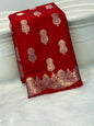 Red Dyeable Katan Silk Paisley Zari Booti Floral Zari Border Banarasi Saree 1075AM_KS5