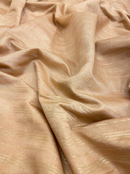 Cream Cotton Stripe Zari Banarasi Saree ASDC_3