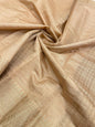 Cream Cotton Stripe Zari Banarasi Saree ASDC_3
