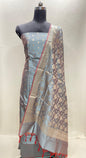 Seagreen Semi Katan Silk Handloom Banarasi 3 pcs Suit Set MUB_SK8