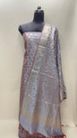 Light Purple Semi Katan Silk Handloom Banarasi 3 pcs Suit Set MUB_SK21