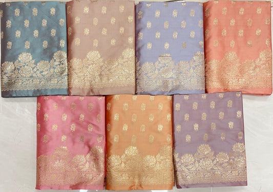 Cotton Silk Handloom 3 pcs Banarasi Suit 950MUB_SK36-MUB_SK42 SET