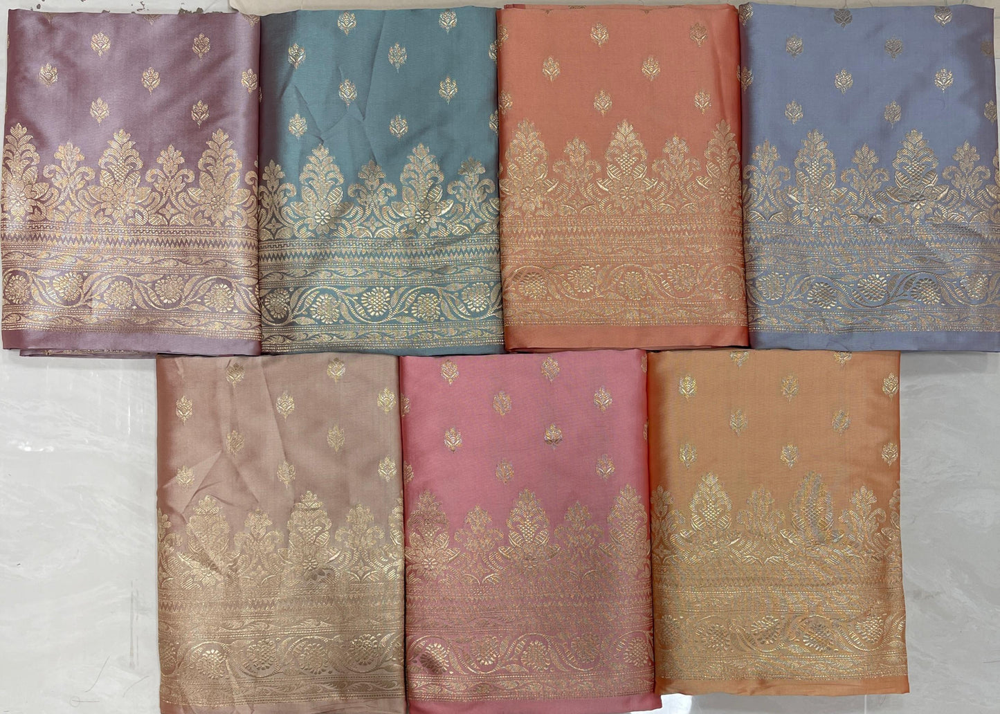 Cotton Silk Handloom 3 pcs Banarasi Suit 950MUB_SK43-MUB_SK49 SET