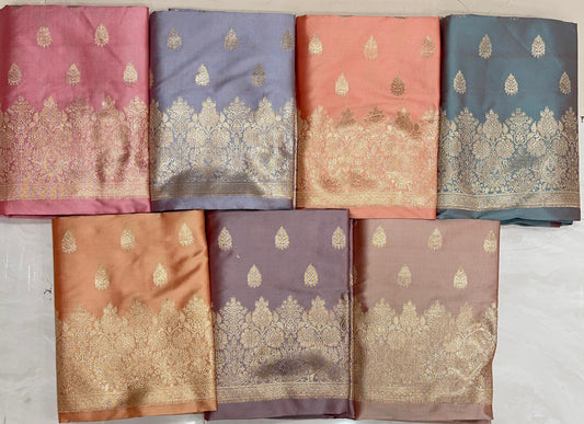 Cotton Silk Handloom 3 pcs Banarasi Suit 950MUB_SK50-MUB_SK56 SET