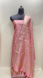 Pink Semi Katan Silk Handloom Banarasi 3 pcs Suit Set MUB_SK50