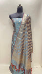 Seagreen Semi Katan Silk Handloom Banarasi 3 pcs Suit Set MUB_SK58