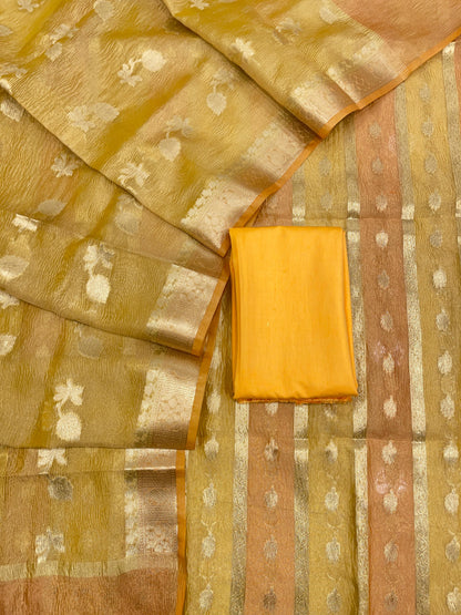 Yellow Crush Tissue Silk Banarasi 3 pcs Suit Set IM_CRT2