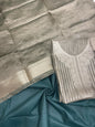Sea Green Necklace Tissue Silk Banarasi 3 pcs Suit Set IM_TN1