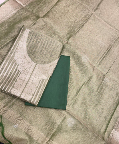 Green Necklace Tissue Silk Banarasi 3 pcs Suit Set IM_TN4
