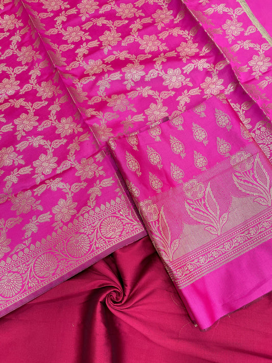 Pink Semi Silk Banarasi 3 pcs Suit Set IM_CS8