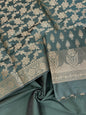 Dark Green Semi Silk Banarasi 3 pcs Suit Set IM_CS9