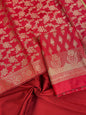 Red Semi Silk Banarasi 3 pcs Suit Set IM_CS10