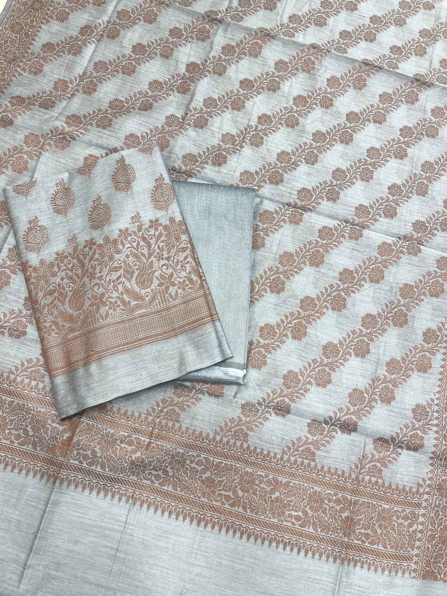 Sea Green Cotton Banarasi 3 pcs Suit Set IM_CS20