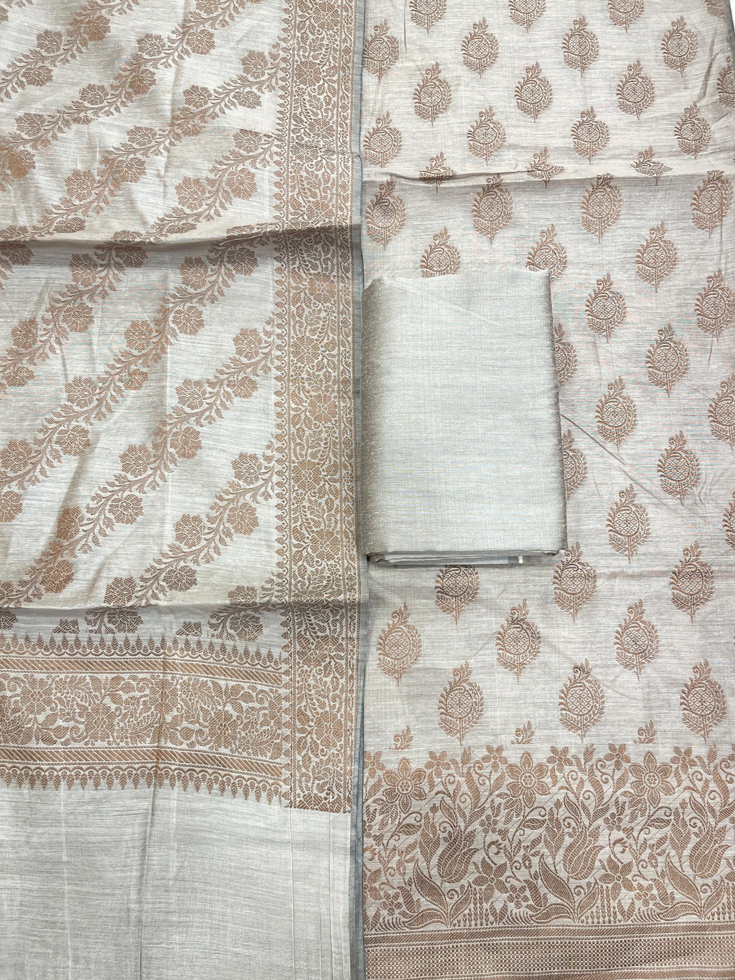 Mauve Cotton Banarasi 3 pcs Suit Set IM_CS21