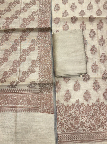 Pista Green Cotton Banarasi 3 pcs Suit Set IM_CS22