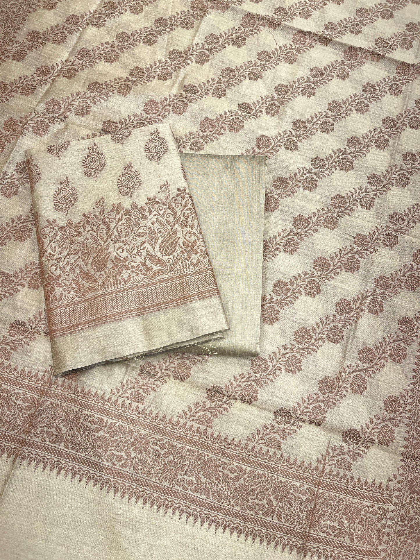 Pista Green Cotton Banarasi 3 pcs Suit Set IM_CS22