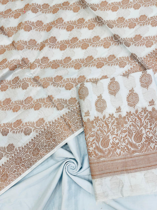 Light Blue Cotton Banarasi 3 pcs Suit Set IM_CS28