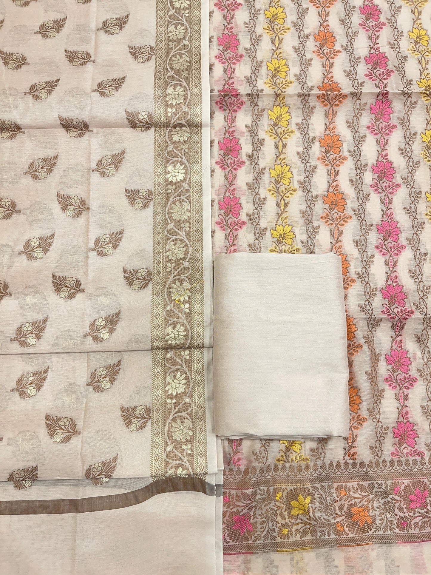 Mauve Cotton Banarasi 3 pcs Suit Set IM_CS29
