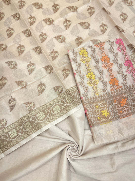 Mauve Cotton Banarasi 3 pcs Suit Set IM_CS29