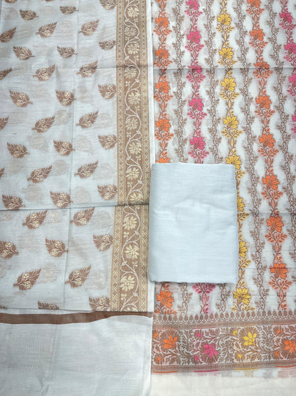 Light Sea Green Cotton Banarasi 3 pcs Suit Set IM_CS30