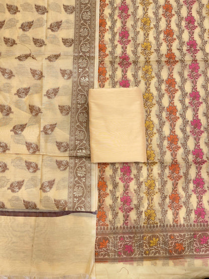 Yellow Cotton Banarasi 3 pcs Suit Set IM_CS31