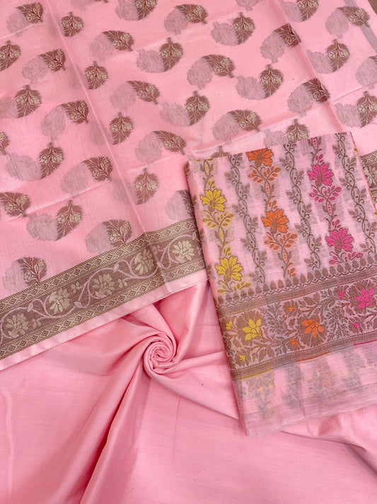 Pink Cotton Banarasi 3 pcs Suit Set IM_CS32