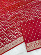 Red Handloom Cotton Silk Banarasi 3 pcs Suit Set RHN_4