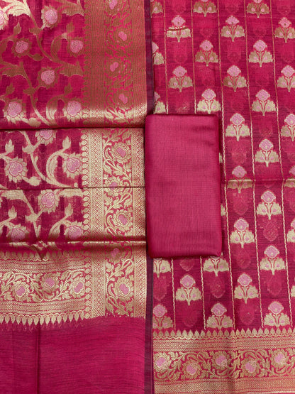 Magenta Cotton Silk Banarasi 3 pcs Suit Set 725ASD_CS3