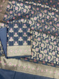 Grey Cotton Silk Banarasi 3 pcs Suit Set 725ASD_CS4