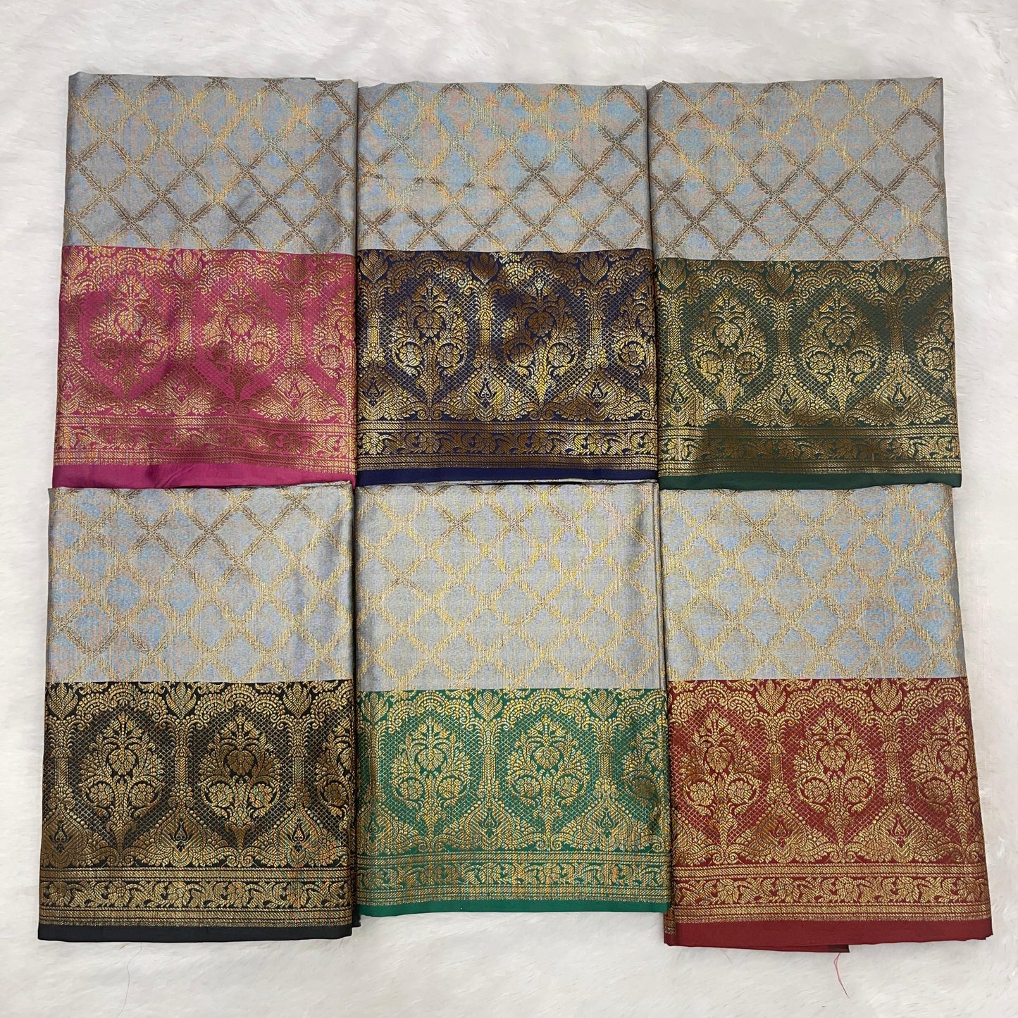 Cotton Silk Banarasi 3 pcs Suit  650 ASD_CS7-ASD_CS12 SET