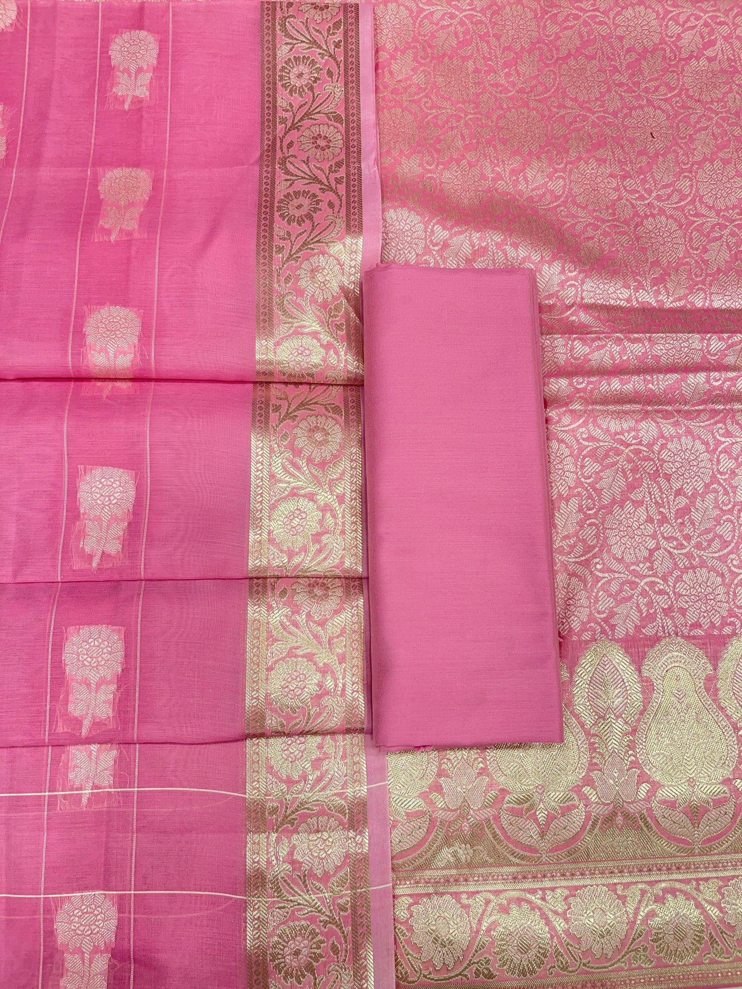 Pink Cotton Silk Banarasi 3 pcs Suit Set 680ASD_CS21