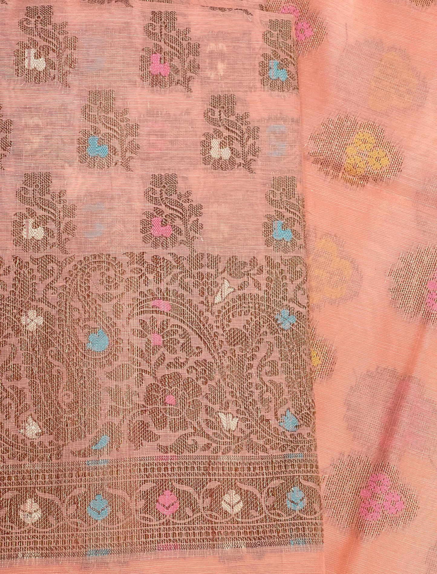 Orange Cotton Silk Banarasi 3 pcs Suit Set 680ASD_CS27