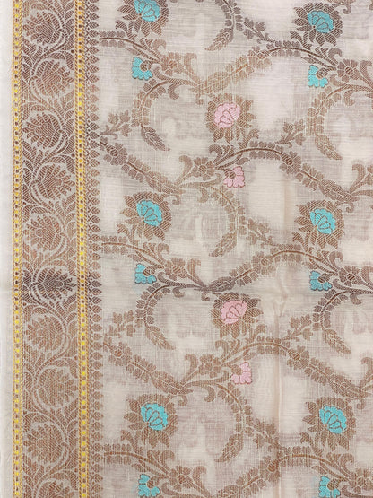 Brown Cotton Silk Banarasi 3 pcs Suit Set 680ASD_CS28