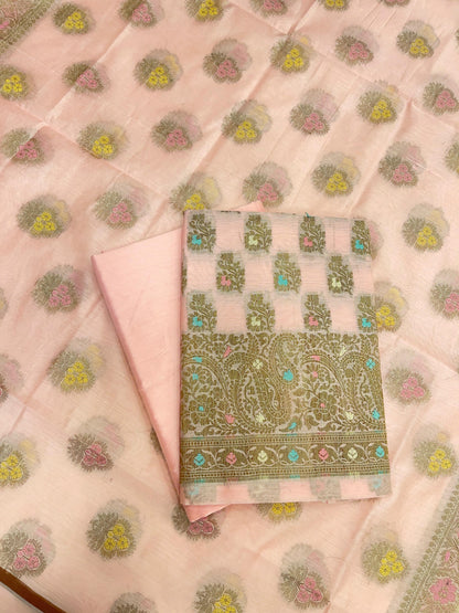 Pink Cotton Silk Banarasi 3 pcs Suit Set 680ASD_CS29