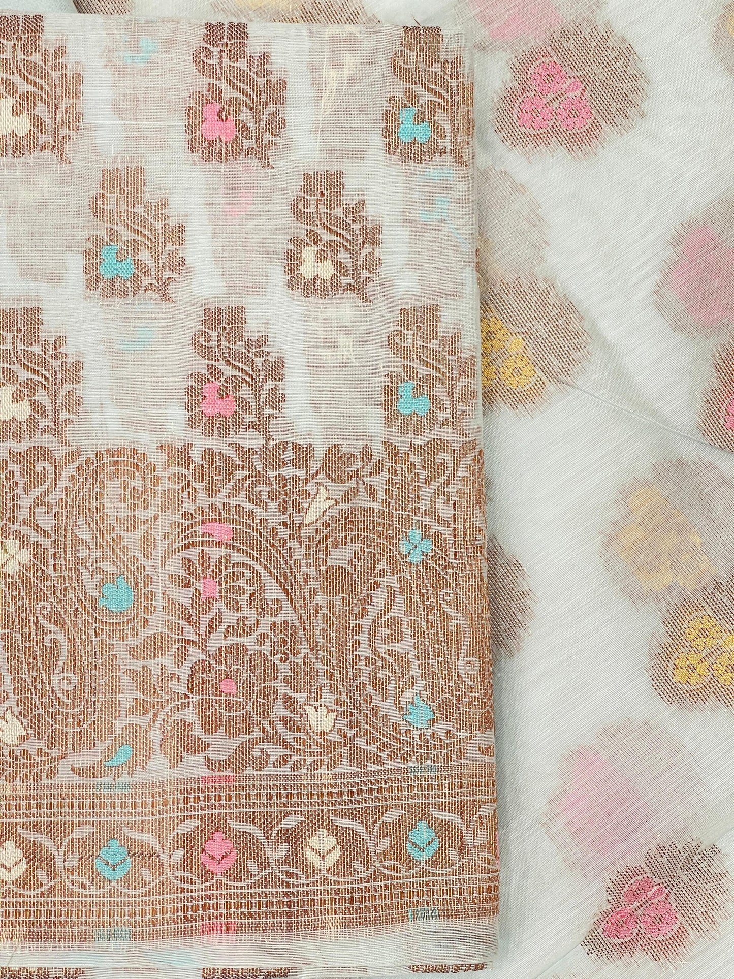 Grey Cotton Silk Banarasi 3 pcs Suit Set 680ASD_CS30