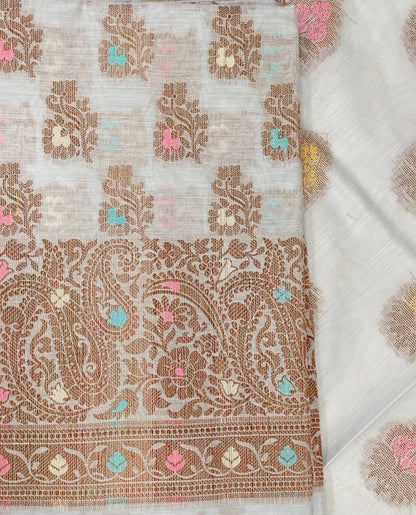 Light Blue Cotton Silk Banarasi 3 pcs Suit Set 680ASD_CS31