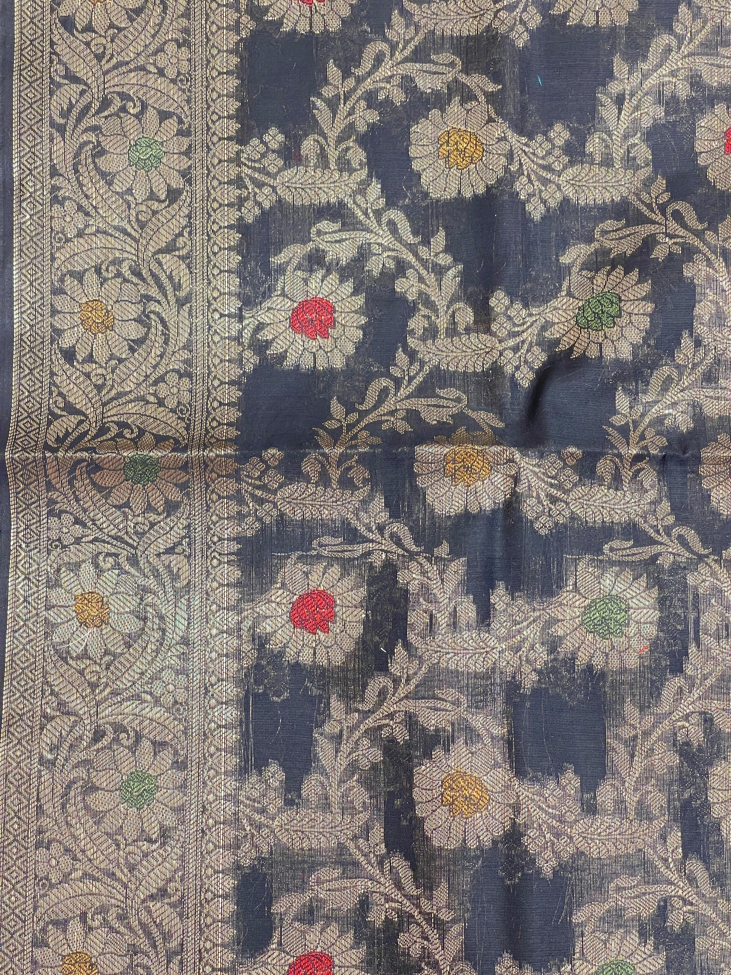 Black Cotton Silk Banarasi 3 pcs Suit Set 680ASD_CS33