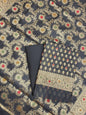 Black Cotton Silk Banarasi 3 pcs Suit Set 680ASD_CS33