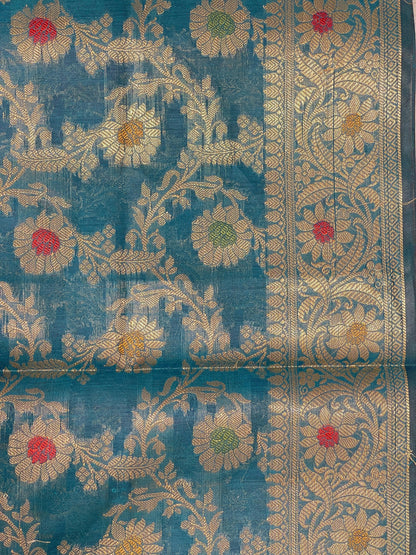 Seagreen Cotton Silk Banarasi 3 pcs Suit Set 680ASD_CS35
