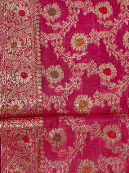 Magenta Cotton Silk Banarasi 3 pcs Suit Set 680ASD_CS36