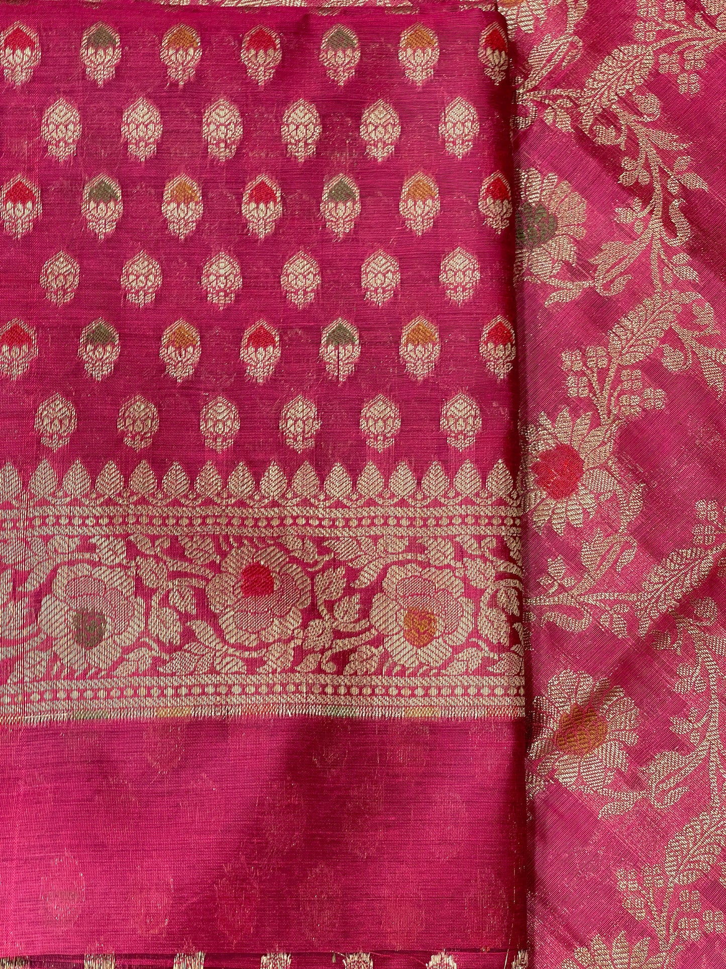 Magenta Cotton Silk Banarasi 3 pcs Suit Set 680ASD_CS36
