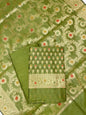 Green Cotton Silk Banarasi 3 pcs Suit Set 680ASD_CS37