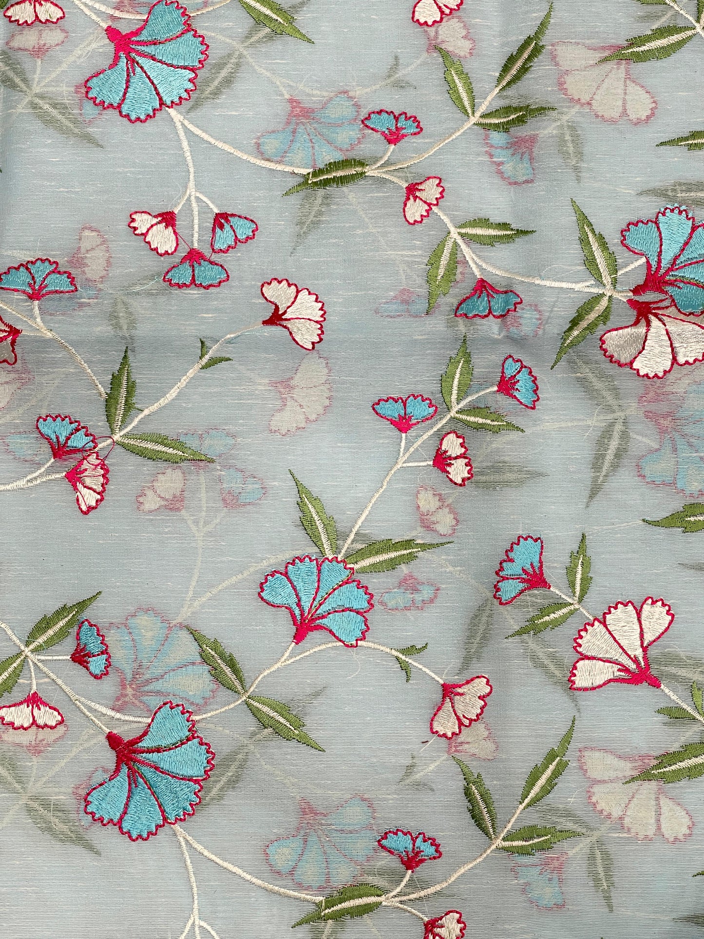 Sky Blue Cotton Linen Embroidery Banarasi 3 pcs Suit Set 1200IM_CL2