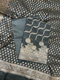 Black Cotton Silk Lehariya Banarasi 3 pcs Suit Set 675JVC_105