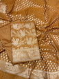 Mustard Gold Cotton Silk Boota Banarasi 3 pcs Suit Set 675JVC_109