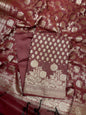 Maroon Cotton Silk Banarasi 3 pcs Suit Set 675JVC_118
