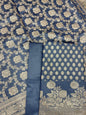 Navy Blue Cotton Silk Banarasi 3 pcs Suit Set 675JVC_119