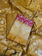 Red Art Silk Floral Zari Jaal Contrast Banarasi Suit with Mustard Dupatta 625AJ_TPT21